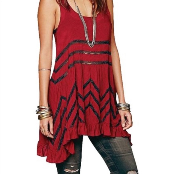 Free People Voile and Lace Trapeze Dress - Picture 2 of 6